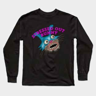 Stressed Out Bunny Pink Version Long Sleeve T-Shirt